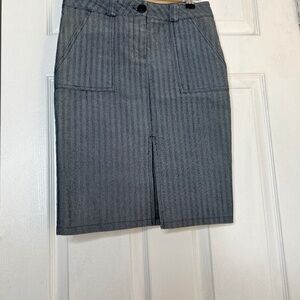 Y2K No appointment necessary pin stripped pencil skirt